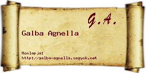 Galba Agnella névjegykártya